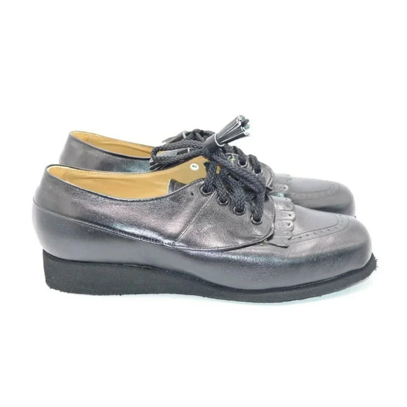 P. W. Minor Orthopedic Black Lace Up Oxford 6 A - Picture 1 of 7